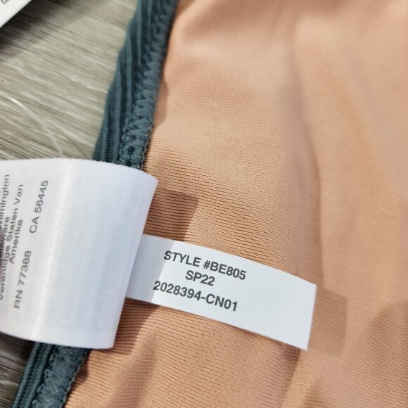 J. Crew Green Ribbed Curved Waist Cheeky String Bikini Bottom New W Tags Women L - Picture 15 of 16